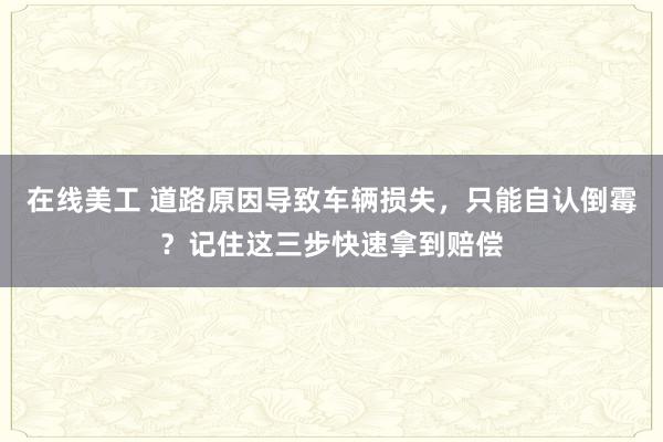 在线美工 道路原因导致车辆损失，只能自认倒霉？记住这三步快速拿到赔偿